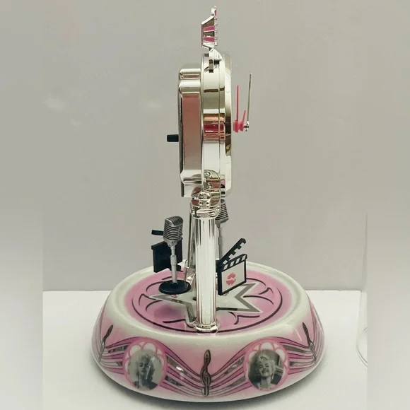 Vintage 2009 Marilyn Monroe Anniversary Porcelain Clock Rotating Pendulum/Dome - Picture 11 of 16